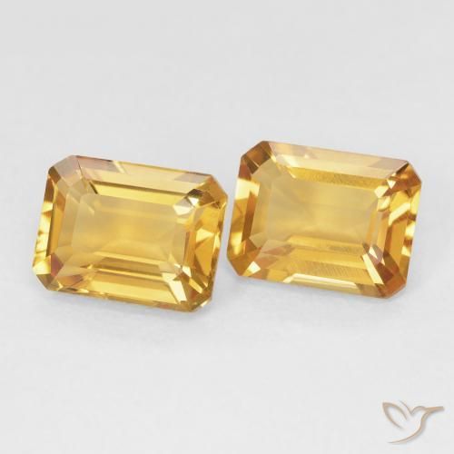 Gemme di Citrino Arancio-Oro naturale da 2.93 ct, Ottagonale / Taglio smeraldo, VVS-VS