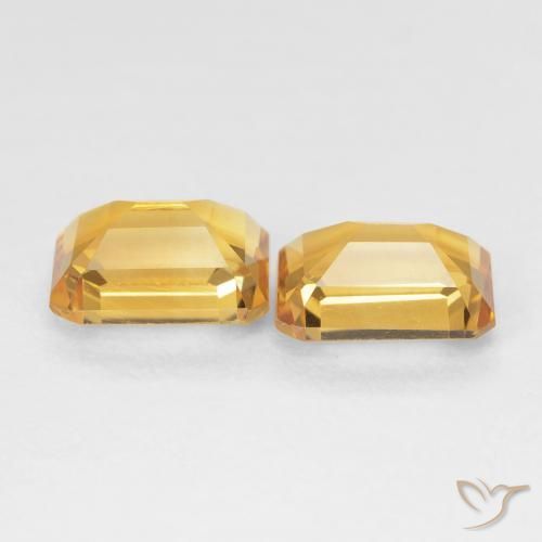 Gemme di Citrino Arancio-Oro naturale da 2.93 ct, Ottagonale / Taglio smeraldo, VVS-VS