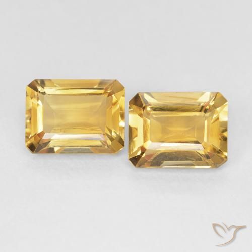 2.87ctw Naturale Oro Citrino, Taglio smeraldo, VVS-VS