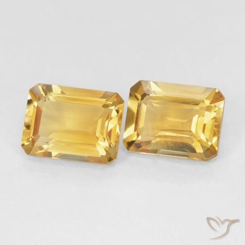 Gemme di Citrino Oro naturale da 2.87 ct, Ottagonale / Taglio smeraldo, VVS-VS