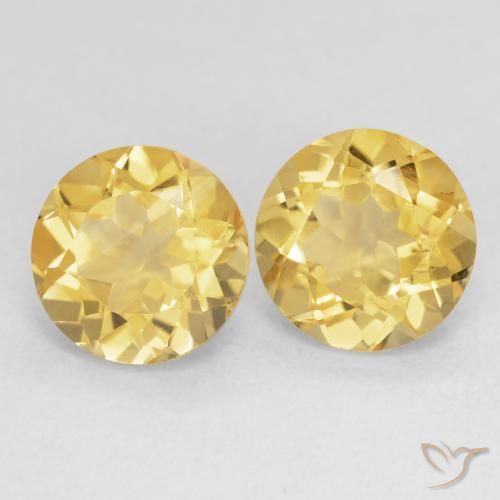 Gemme di Citrino Arancio dorato naturale da 3.86 ct, Rotondo, VVS