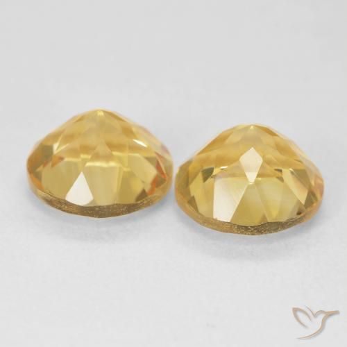 Gemme di Citrino Arancio dorato naturale da 3.86 ct, Rotondo, VVS