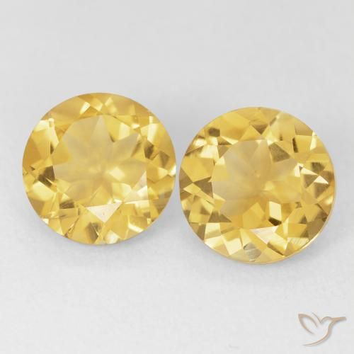 3.66ctw Naturale Oro medio Citrino, Rotondo, VS