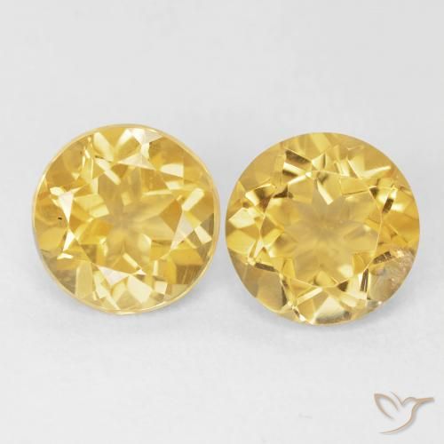 3.68ctw Naturale Oro medio Citrino, Rotondo, VS