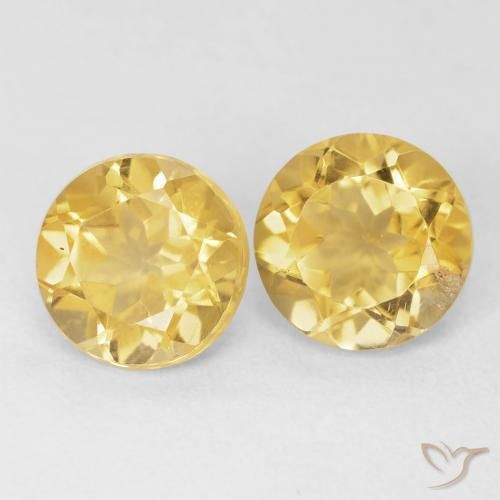 Gemme di Citrino Oro medio naturale da 3.68 ct, Rotondo, VS