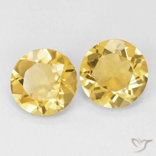 Gemme di Citrino Oro medio naturale da 3.09 ct, Rotondo, VVS