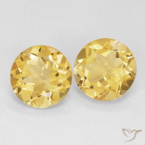 Gemme di Citrino Oro medio naturale da 3.59 ct, Rotondo, VVS