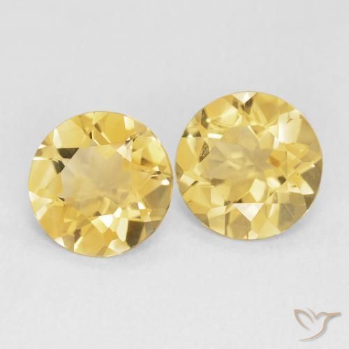 Gemme di Citrino Arancio dorato naturale da 2.67 ct, Rotondo, VVS