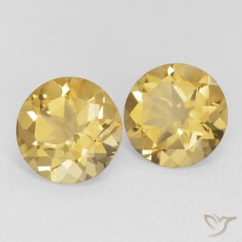 Gemme di Citrino Oro medio naturale da 3.54 ct, Rotondo, VVS