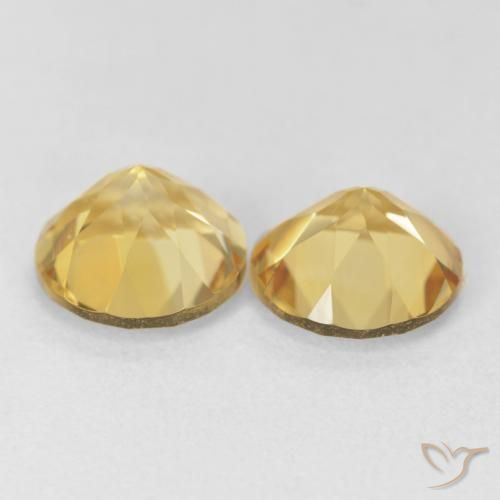 Gemme di Citrino Oro medio naturale da 3.54 ct, Rotondo, VVS