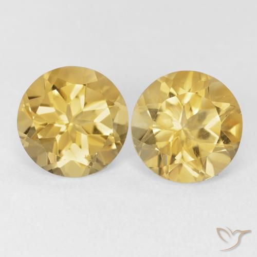 3.76ctw Naturale Oro Citrino, Rotondo, VVS