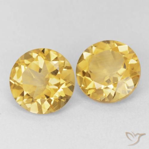 Gemme di Citrino Oro medio naturale da 3.44 ct, Rotondo, VVS