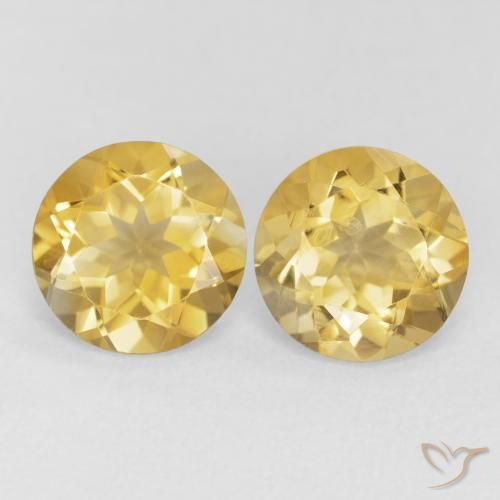 3.29ctw Naturale Oro Citrino, Rotondo, VVS
