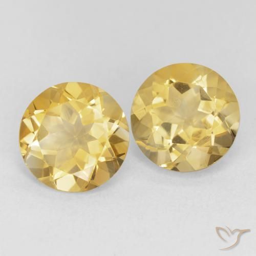 Gemme di Citrino Oro naturale da 3.29 ct, Rotondo, VVS