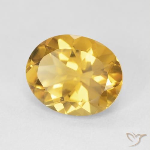 Citrino Dorato naturale da 4.16 ct, Ovale, VVS