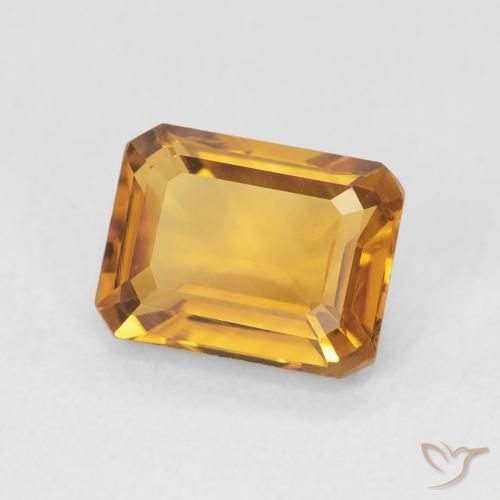 Citrino Arancio dorato naturale da 1.52 ct, Ottagonale / Taglio smeraldo, VVS