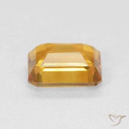 Citrino Arancio dorato naturale da 1.52 ct, Ottagonale / Taglio smeraldo, VVS