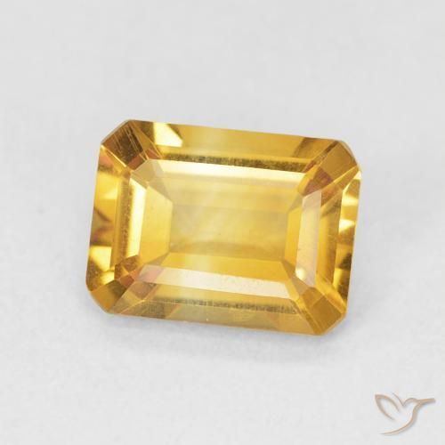 Citrino Dorato medio naturale da 1.43 ct, Ottagonale / Taglio smeraldo, VVS
