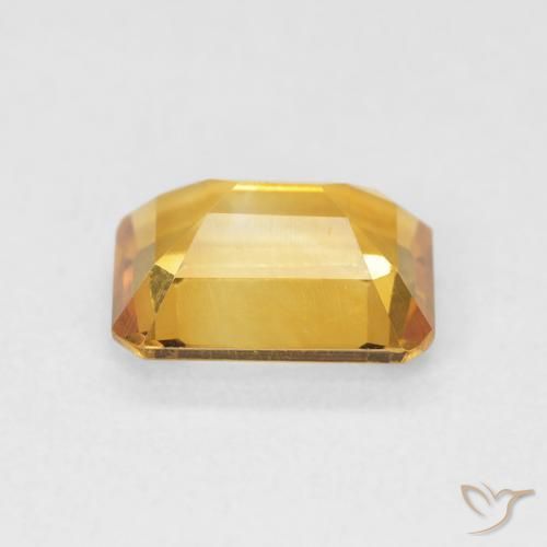 Citrino Dorato medio naturale da 1.43 ct, Ottagonale / Taglio smeraldo, VVS