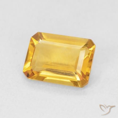 Citrino Arancio dorato naturale da 1.22 ct, Ottagonale / Taglio smeraldo, VVS