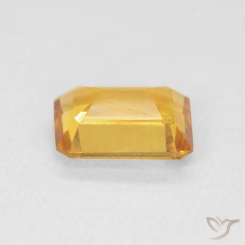 Citrino Arancio dorato naturale da 1.22 ct, Ottagonale / Taglio smeraldo, VVS