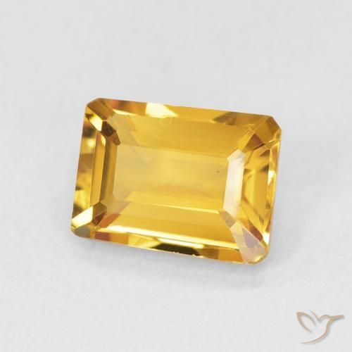 Citrino Arancio dorato naturale da 1.32 ct, Ottagonale / Taglio smeraldo, VVS