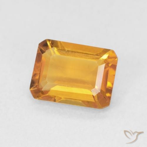Citrino Dorato medio naturale da 1.26 ct, Ottagonale / Taglio smeraldo, VVS