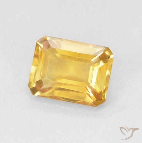 Citrino Arancio dorato naturale da 1.57 ct, Ottagonale / Taglio smeraldo, VVS