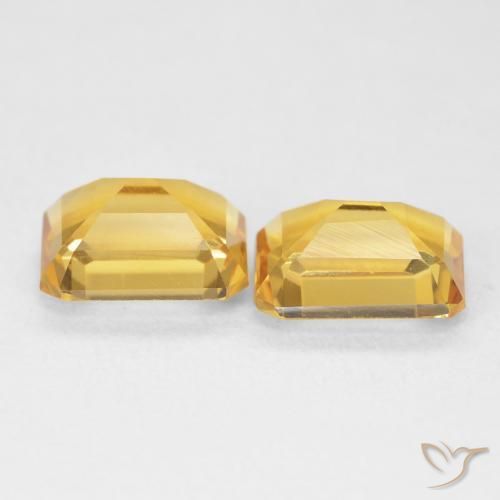 Gemme di Citrino Dorato naturale da 2.86 ct, Ottagonale / Taglio smeraldo, VVS-VS