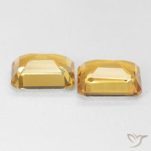 Gemme di Citrino Dorato naturale da 2.84 ct, Ottagonale / Taglio smeraldo, VVS-VS