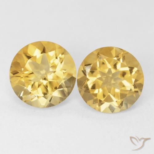 3.62ctw Naturale Arancio dorato Citrino, Rotondo, VVS-VS