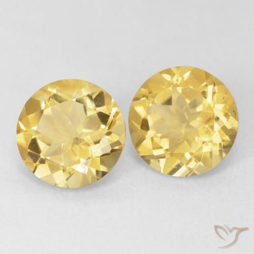 Gemme di Citrino Giallo Toscana naturale da 3.61 ct, Rotondo, VVS-VS