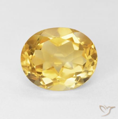 4.74ct Naturale Giallo medio Citrino, Ovale, VVS