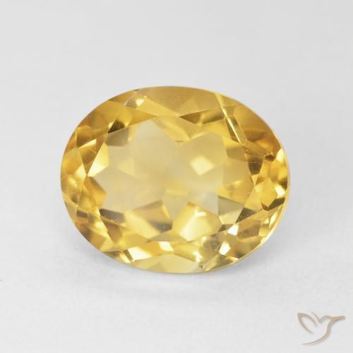Citrino Giallo medio naturale da 4.74 ct, Ovale, VVS