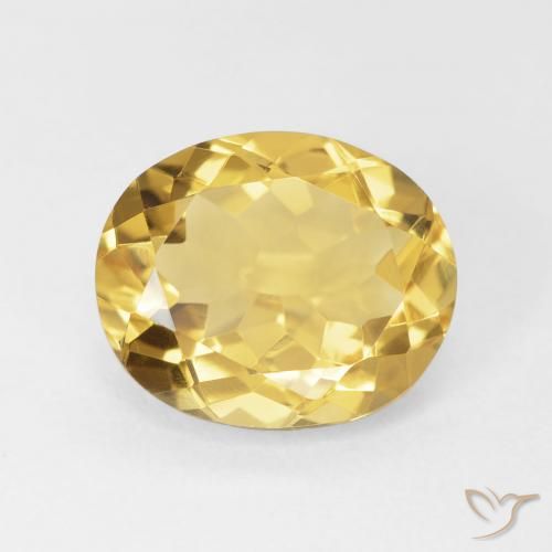 4.20ct Naturale Dorato medio Citrino, Ovale, VVS