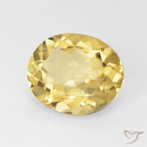 Citrino Giallo Toscana naturale da 4.36 ct, Ovale, VVS
