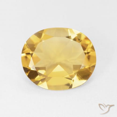 3.51ct Naturale Giallo dorato chiaro Citrino, Ovale, VVS