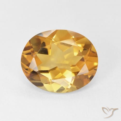3.88ct Naturale Medium Light-Golden Citrino, Ovale, VVS