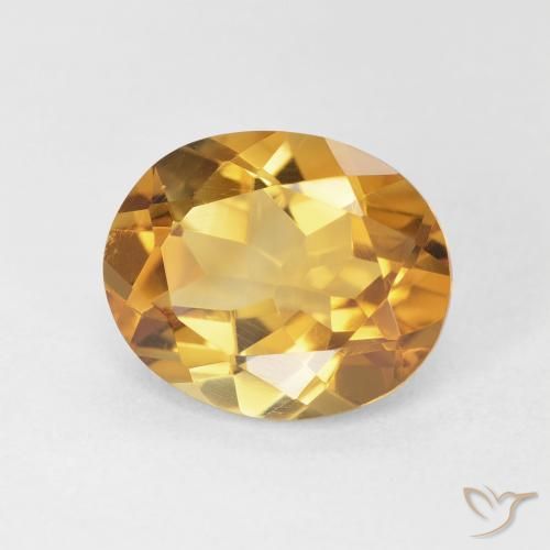 Citrino Medium Light-Golden naturale da 3.88 ct, Ovale, VVS
