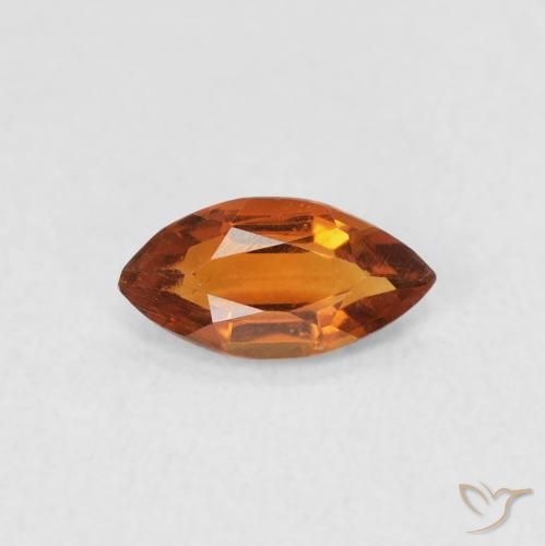 Citrino Arancione scuro naturale da 0.48 ct, Taglio marquise, VS