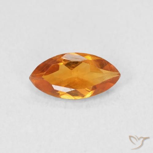 Citrino Arancio Medio naturale da 0.53 ct, Taglio marquise, VS