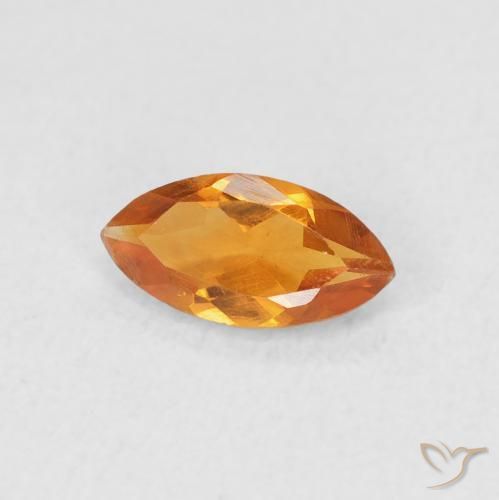 Citrino Arancio Medio naturale da 0.53 ct, Taglio marquise, VS