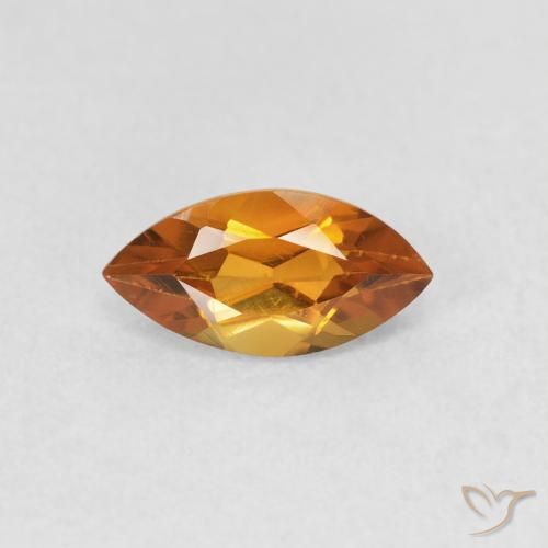 0.58ct Naturale Arancio Medio Citrino, Taglio marquise, VS