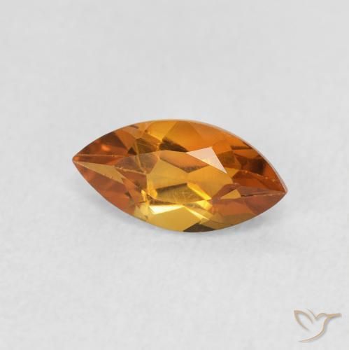 Citrino Arancio Medio naturale da 0.58 ct, Taglio marquise, VS