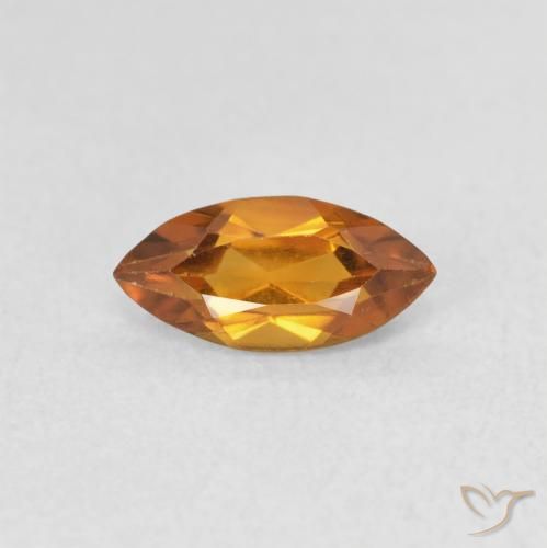 0.52ct Naturale Arancio Medio Citrino, Taglio marquise, VS