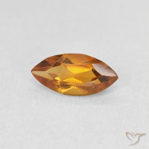 Citrino Arancio Medio naturale da 0.52 ct, Taglio marquise, VS