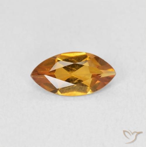 0.48ct Naturale Arancio Medio Citrino, Taglio marquise, VS
