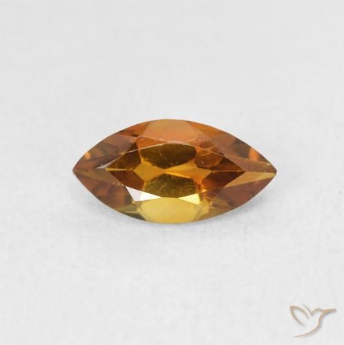 0.58ct Naturale Marrone arancio Citrino, Taglio marquise, VS