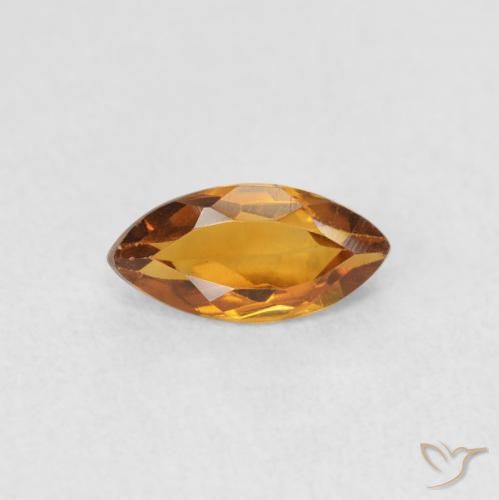 0.46ct Naturale Arancio Medio Citrino, Taglio marquise, VS