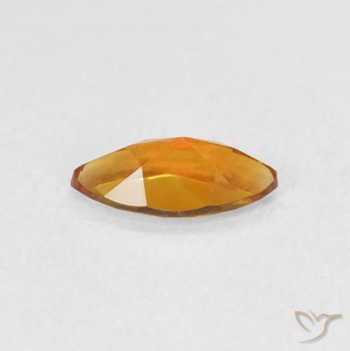 Citrino Arancio Medio naturale da 0.48 ct, Taglio marquise, VVS-VS